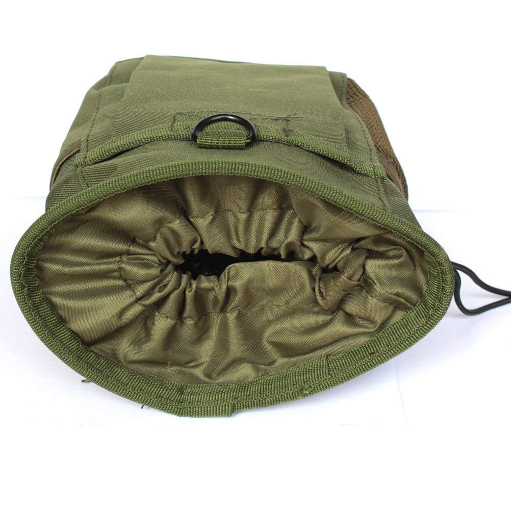 Tactical MOLLE Mini Dump Pouch - Compact Shotgun Shell Holder & Chalk Bag for Outdoor Hunting, Range Training & Rock Climbing Gear Accessories