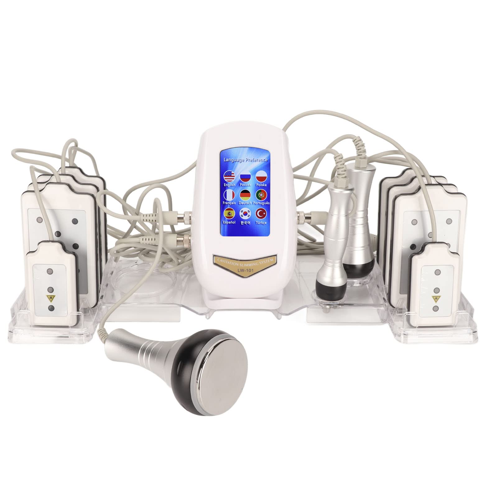 4 in 1 40Khz Cellulite Removal & Fat Burning Machine - 10 Gears Cavitation Massager with RF Body Sculpting for Waist & Leg - Perfect for Home Spa, Weight Loss & Body Contouring Therapy