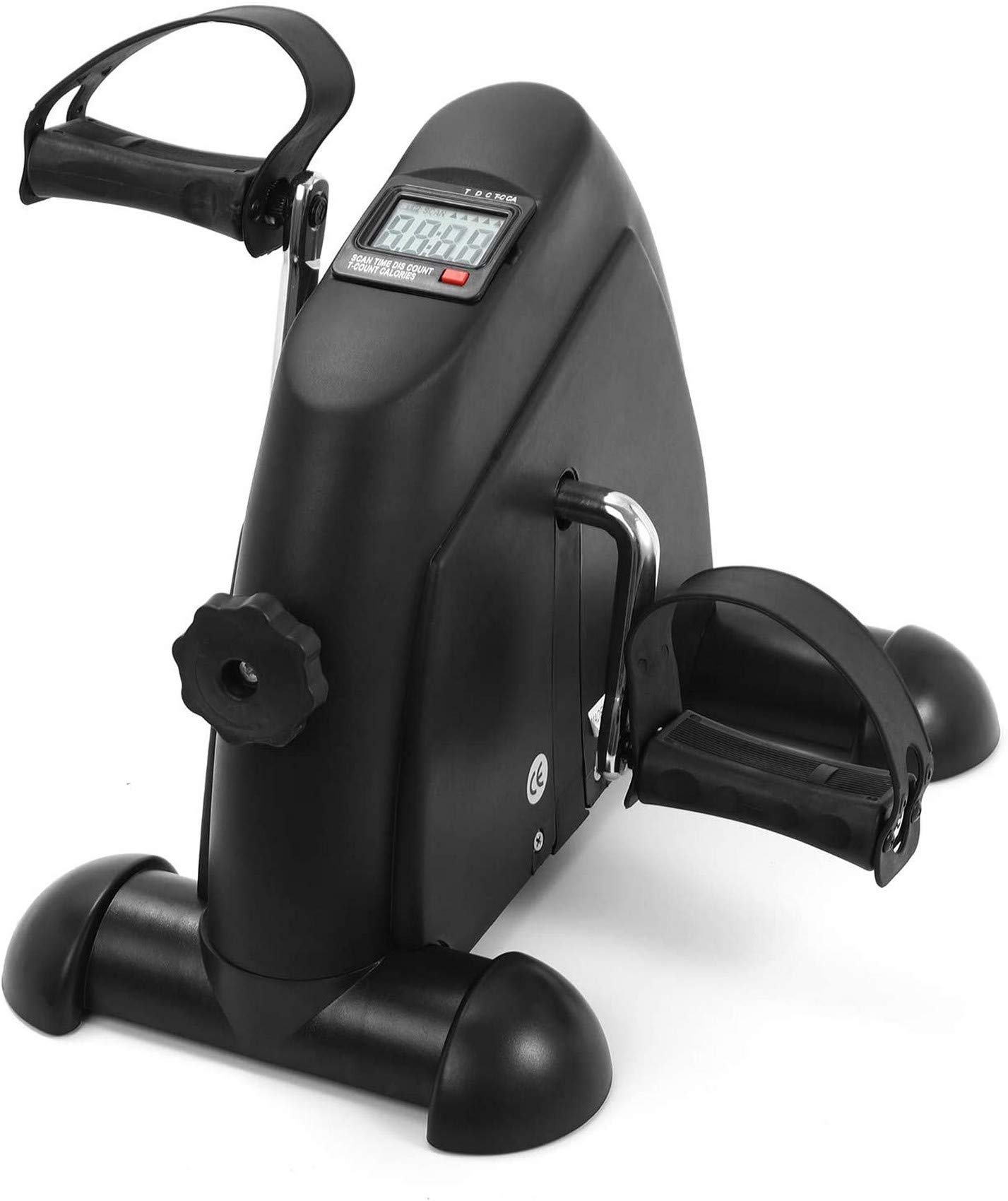 Portable Under Desk Mini Bike Pedal Exerciser - Adjustable Resistance, LCD Display - Compact Indoor Cycling & Leg Workout for Home & Office Use