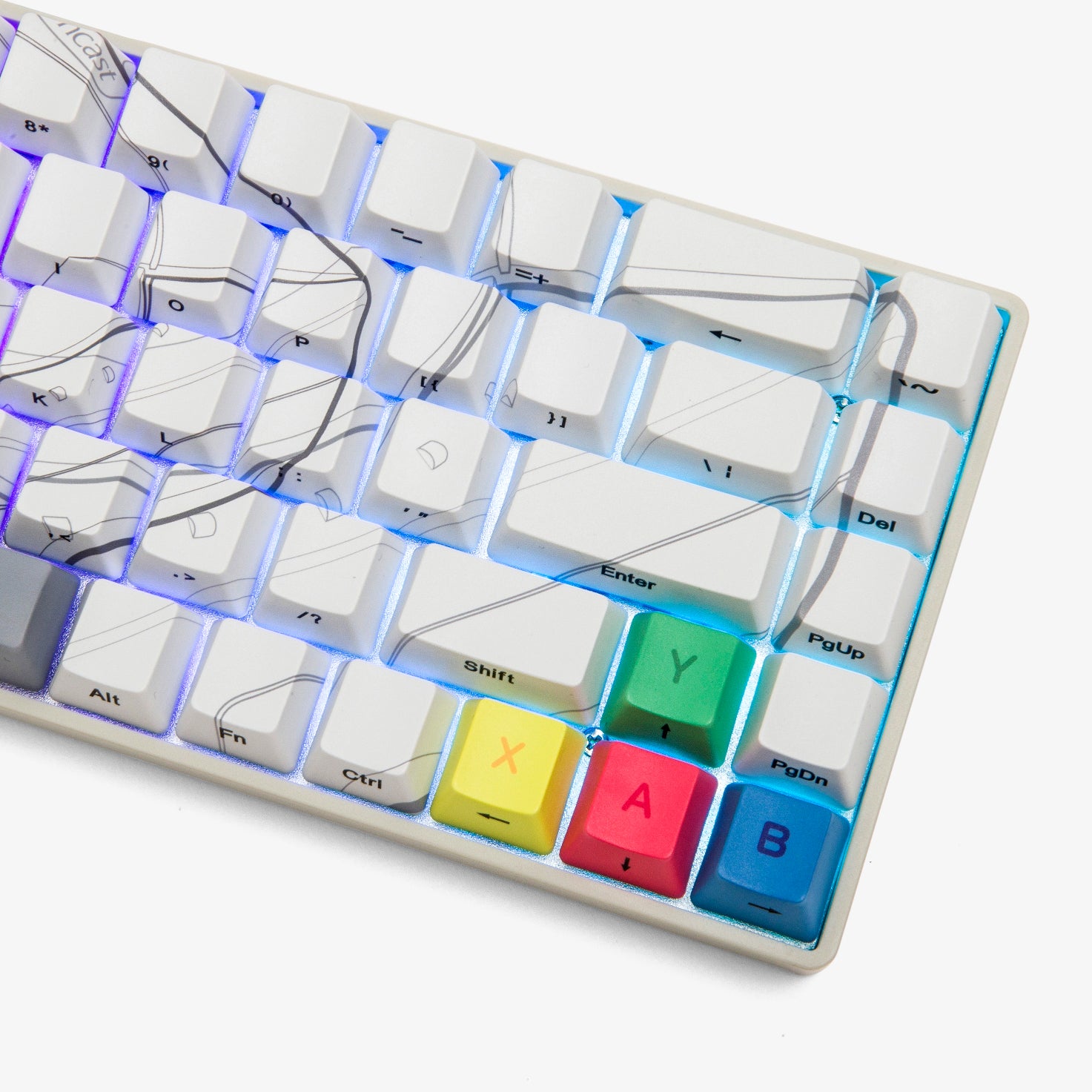 Sonic x Higround Dreamcast Gaming Keyboard - Mechanical RGB Backlit for PC & Mac - Perfect for Retro Gaming & Streaming Setup
