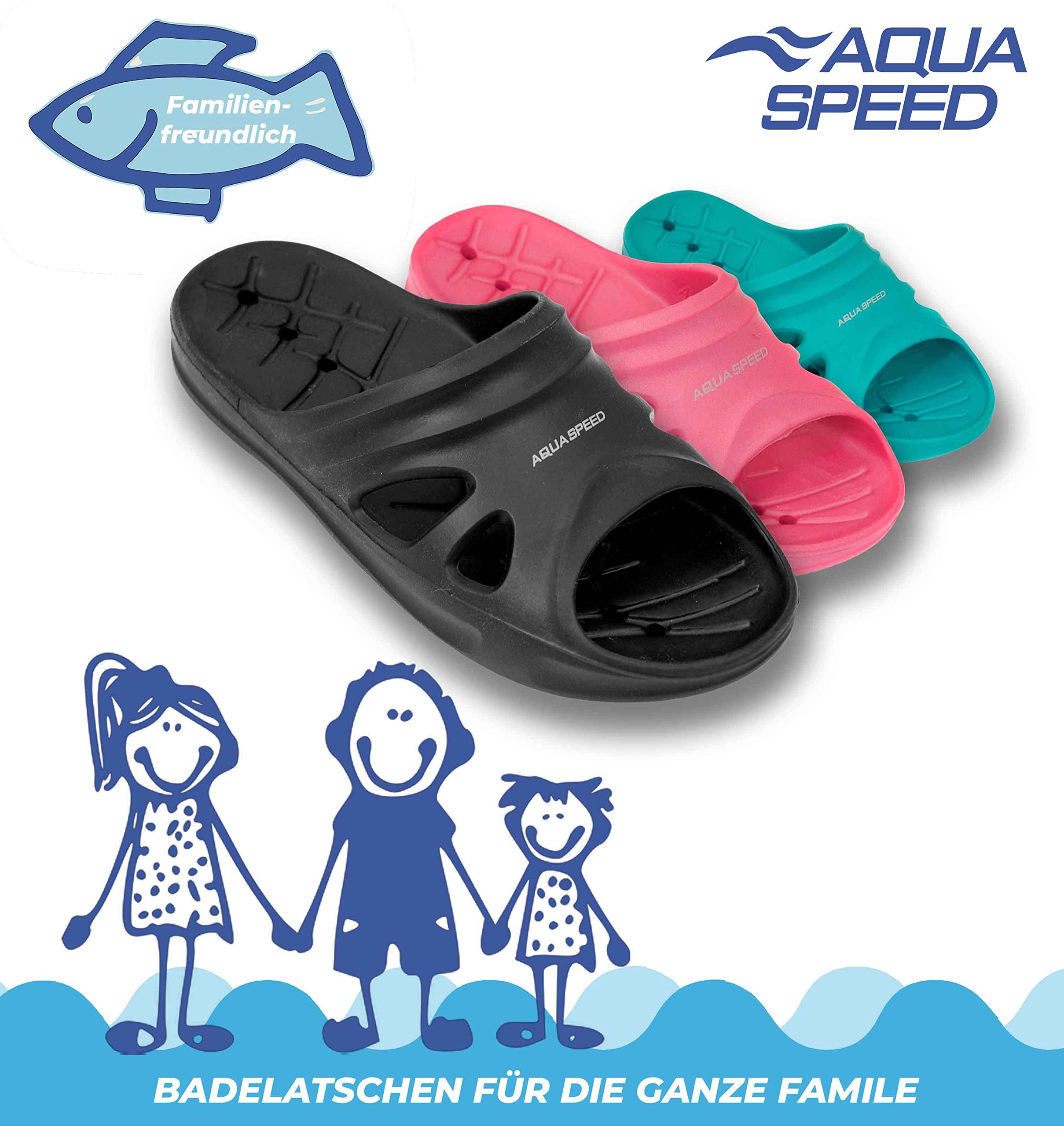 Aqua Speed Shower Slippers with Microfiber Towel Set - Non-Slip Bath & Beach Sandals for Women, Men & Kids - Perfect for Pool, Spa, Gym & Vacation Use