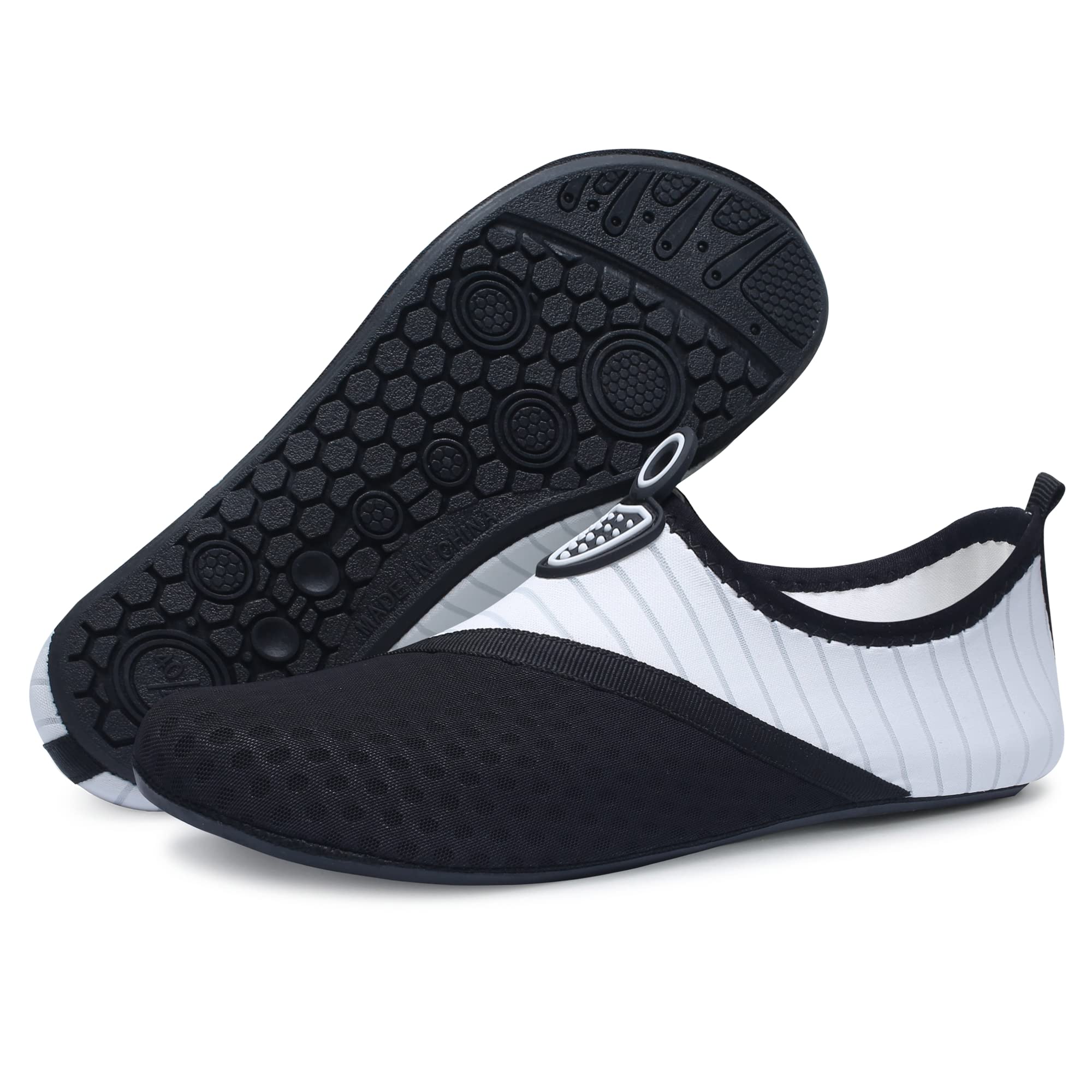 QACOHU Women's & Men's Quick-Dry Barefoot Water Shoes for Swimming, Surfing, Diving, Beach Walking & Yoga - Lightweight Aqua Skin Shoes for Pool, Ocean & Water Sports Activities