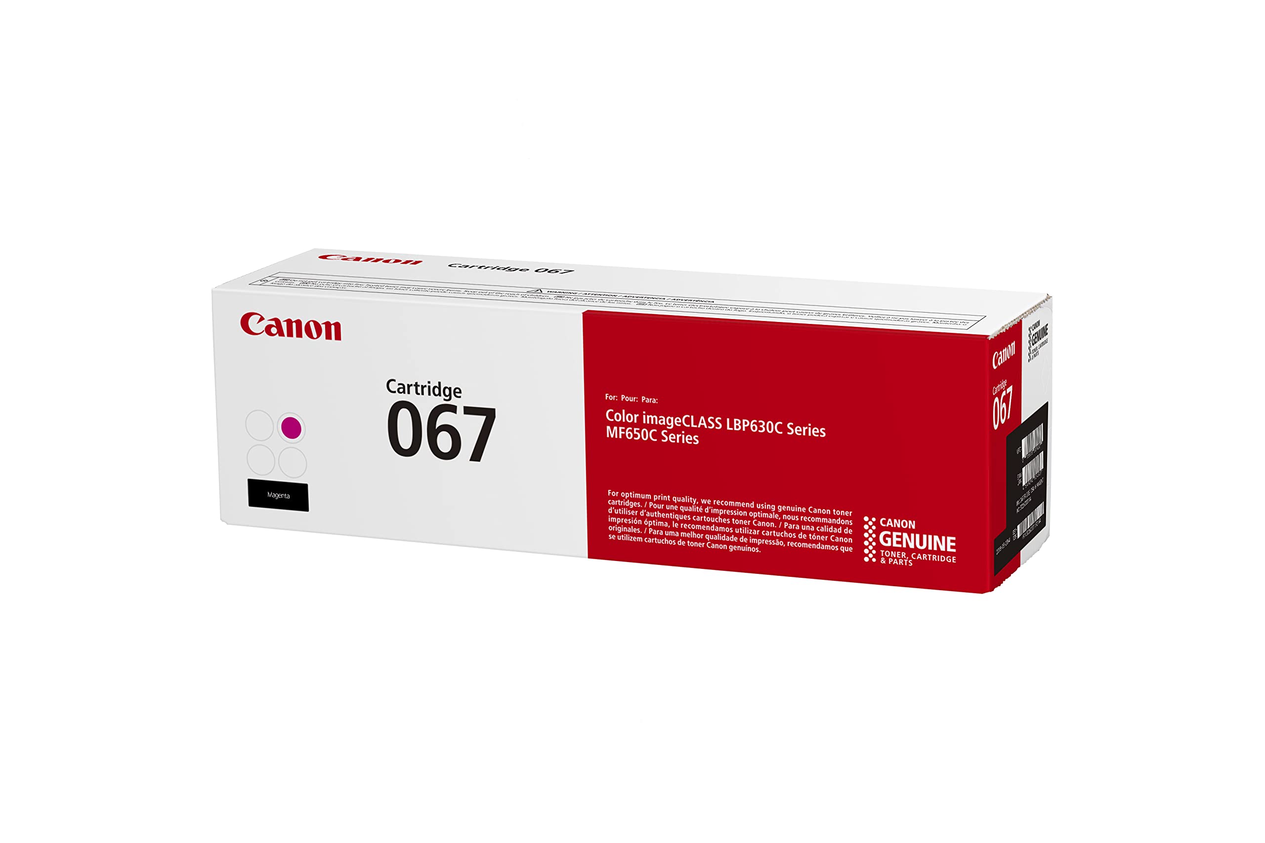 Canon 067 Magenta Toner Cartridge for imageCLASS LBP630C & MF650C Series Printers - High-Quality Color Printing for Office & Home Use
