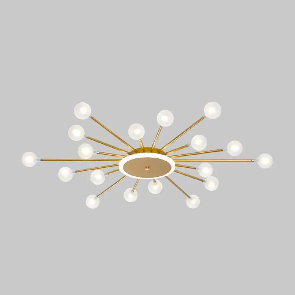 Modern Starburst Glass Pendant Light - Elegant Ceiling Fixture for Living Room, Dining Room & Bedroom - Energy Efficient LED Chandelier for Home Decor
