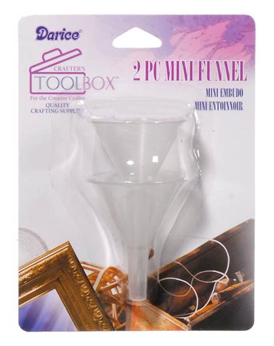 Darice Heavy Duty Plastic Mini Funnel Set - 2 Pack for Kitchen, Baking, DIY Crafts & Essential Oil Refilling