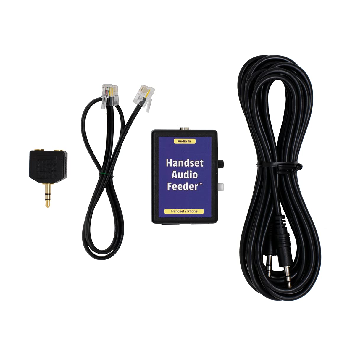 Handset Audio Feeder - Telephone Audio Player & Phone Message Recorder for Call Centers, Customer Service & Office Communication