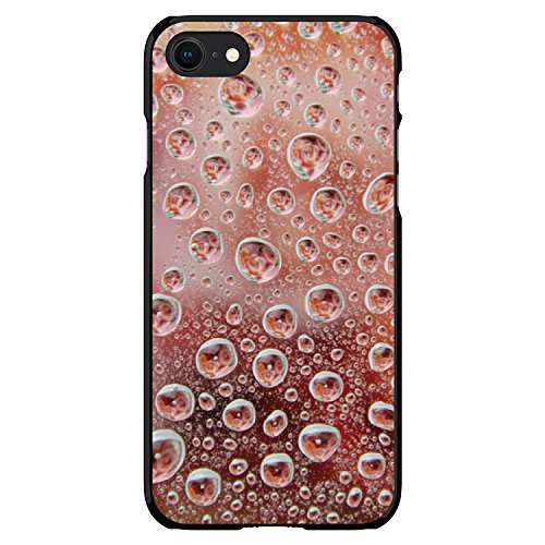 Red Water Droplets Glass On Black Case