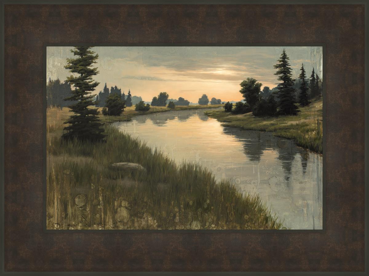 Calming Dusk By Dan Wilson - Relaxing Home Decor Painting for Living Room & Bedroom - Perfect Wall Art for Stress Relief & Meditation Spaces