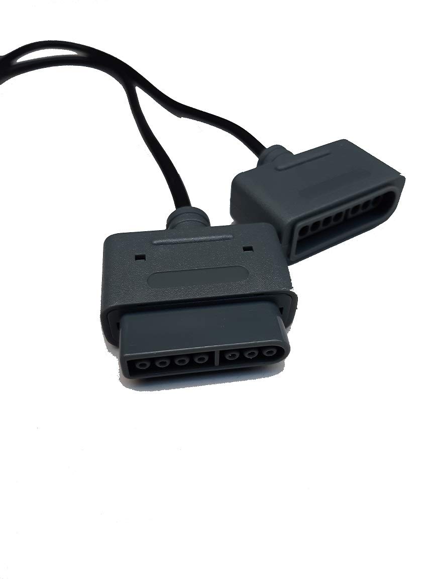 3M Super Nintendo SNES Controller Extension Cable - Compatible with SNES, Super Famicom & Supernes Game Console - Perfect for Gaming Setup & Multiplayer Sessions