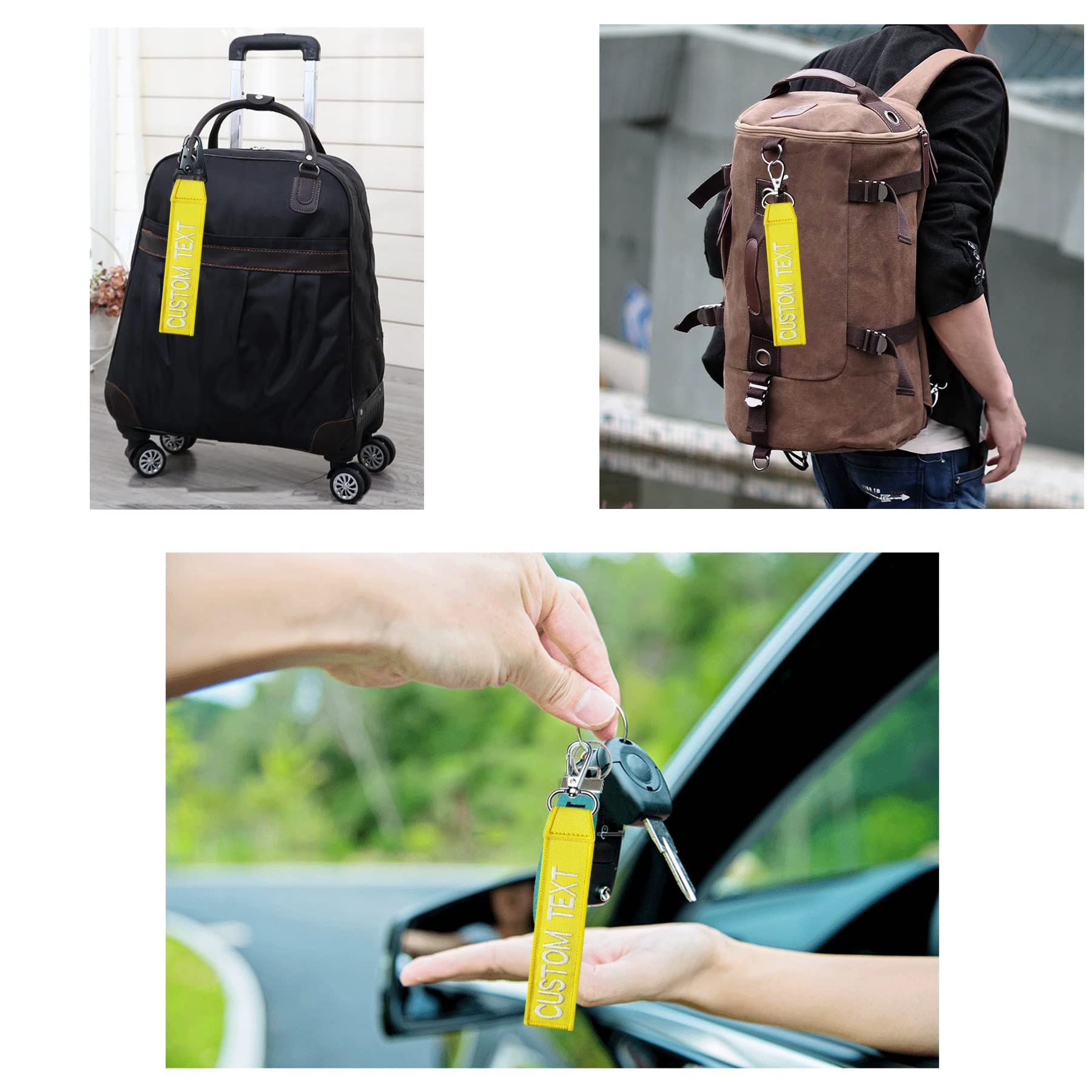 Customized Keychain with Name & Number - Personalized Key Ring Accessories for Luggage, Crate, Belt & Gear | Perfect for Travel, Sports & Everyday Use