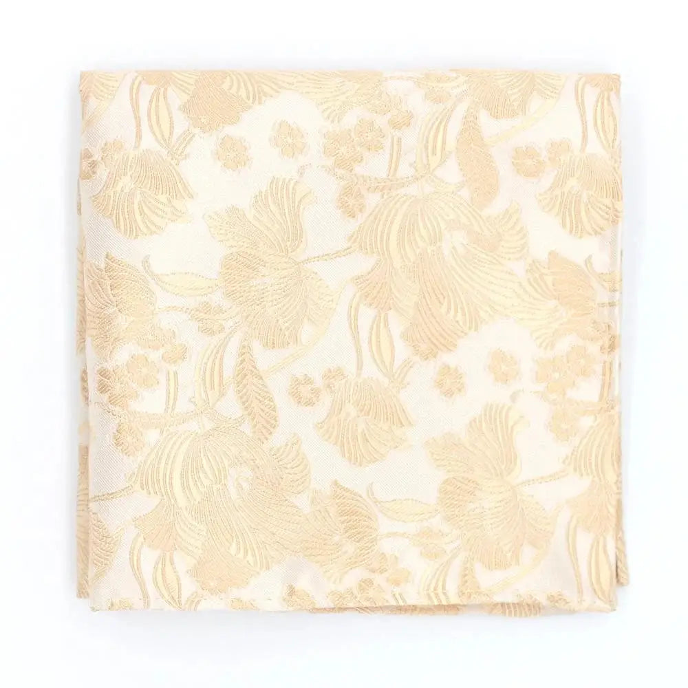 LA Smith Premium Structured Floral Pocket Square - Elegant Silk Handkerchief for Men's Suits, Weddings & Formal Events - Perfect for Tuxedo, Blazer & Business Attire