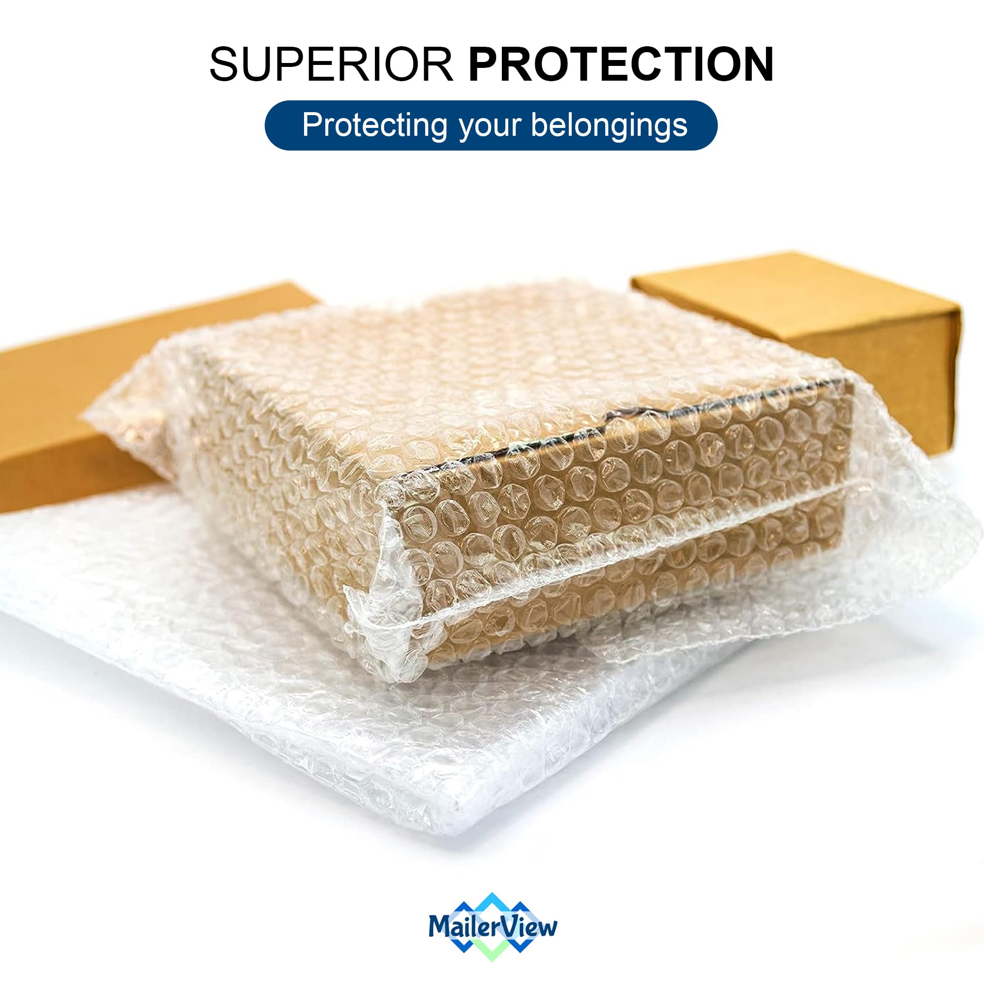 100 Pack Self-Seal Clear Air Bubble Cushioned Mailer Bags 6x8.5 Inches - Protective Shipping Pouches for Ecommerce, Small Items & Fragile Goods (Made in USA) - Perfect for Online Sellers, Jewelry Packaging & Gift Wrapping