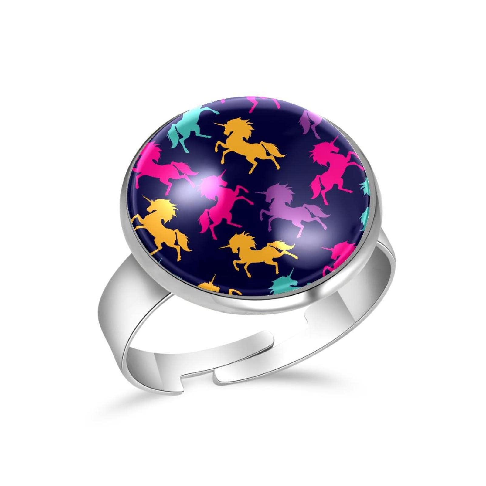 Adjustable Unicorn Horse Rings for Women - Colorful Anniversary & Birthday Jewelry Gifts for Her - Perfect for Everyday Wear, Special Occasions & Fashion Accessories