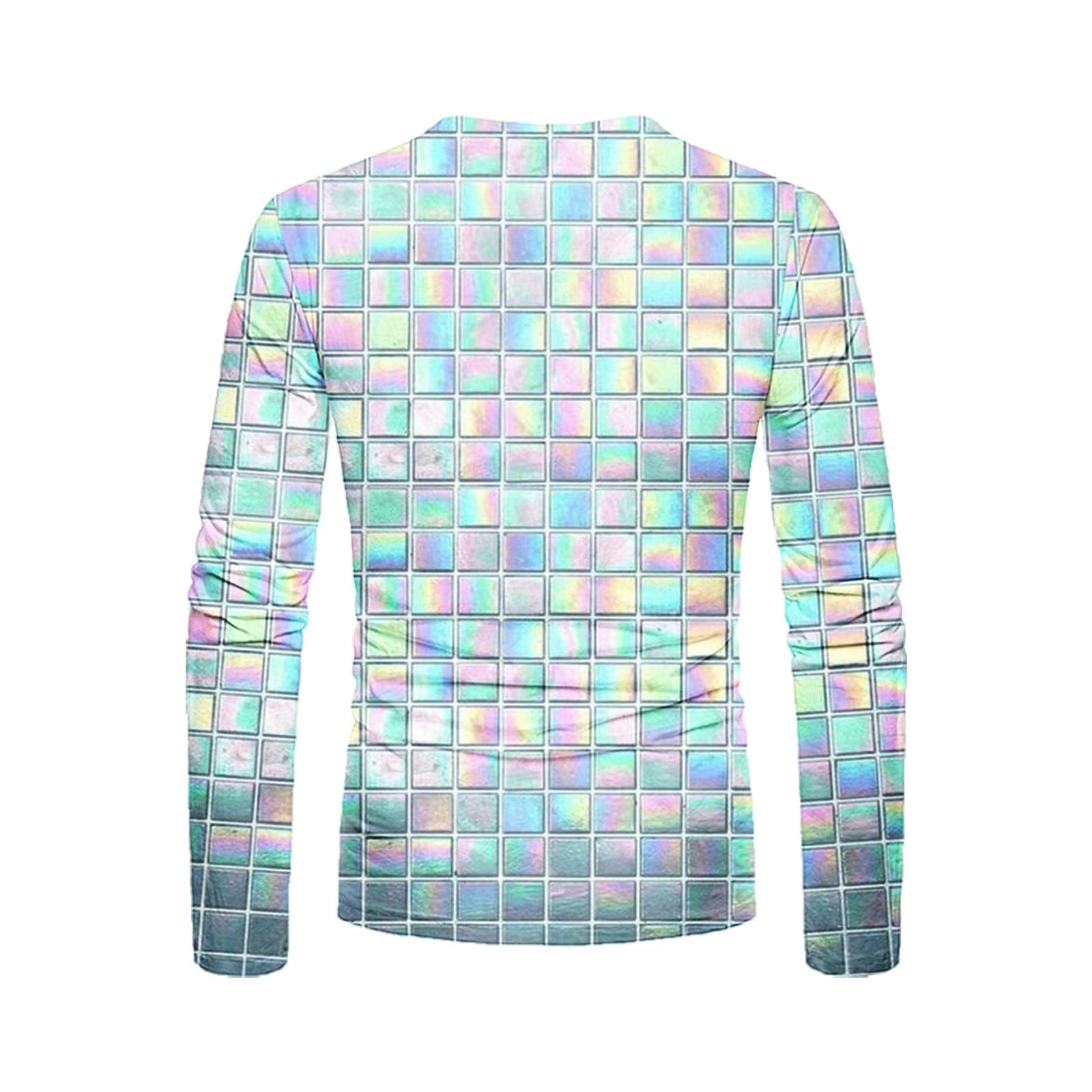 3D Printed Men's Long Sleeve Graphic Tee with Geometry Design - Fashion Streetwear Tops for Fall | Perfect for Casual Outfits, Street Style & Everyday Wear