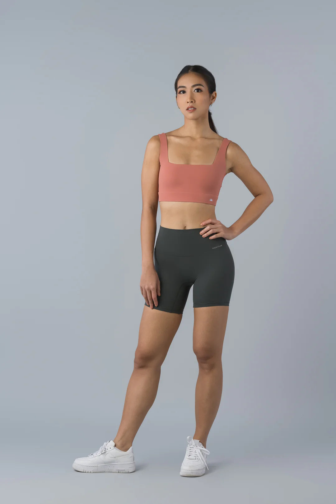 Women's High Waist Demi Biker Shorts - Yoga, Workout & Running Compression Shorts for Cycling, Gym & Activewear