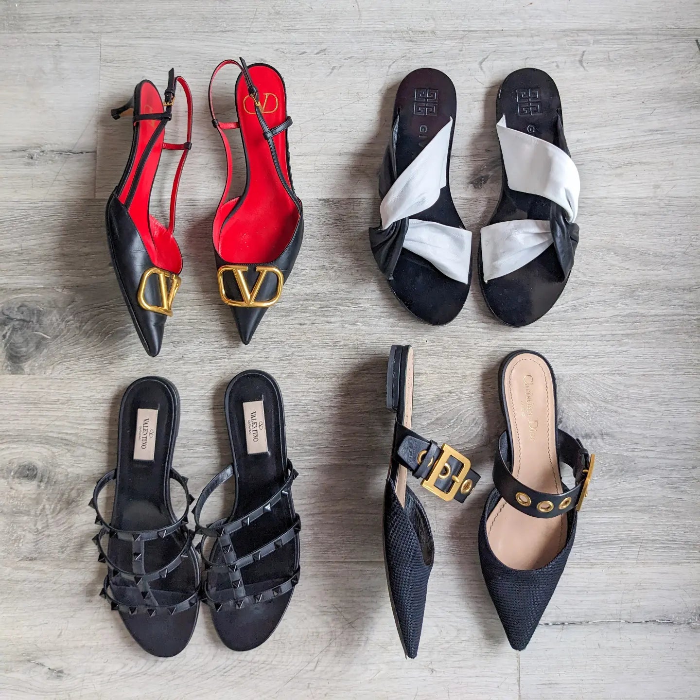 Dior D Dior Black Technical Fabric and Leather Flat Mules - Women's Luxury Slip-On Shoes Size 39 - Perfect for Casual Outings, Office Wear & Evening Events