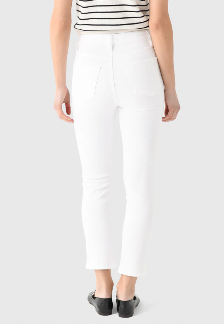 FRAME The Pencil Crop High Rise Slim Leg Jeans - Women's Skinny Stretch Denim Pants for Work, Casual & Night Out