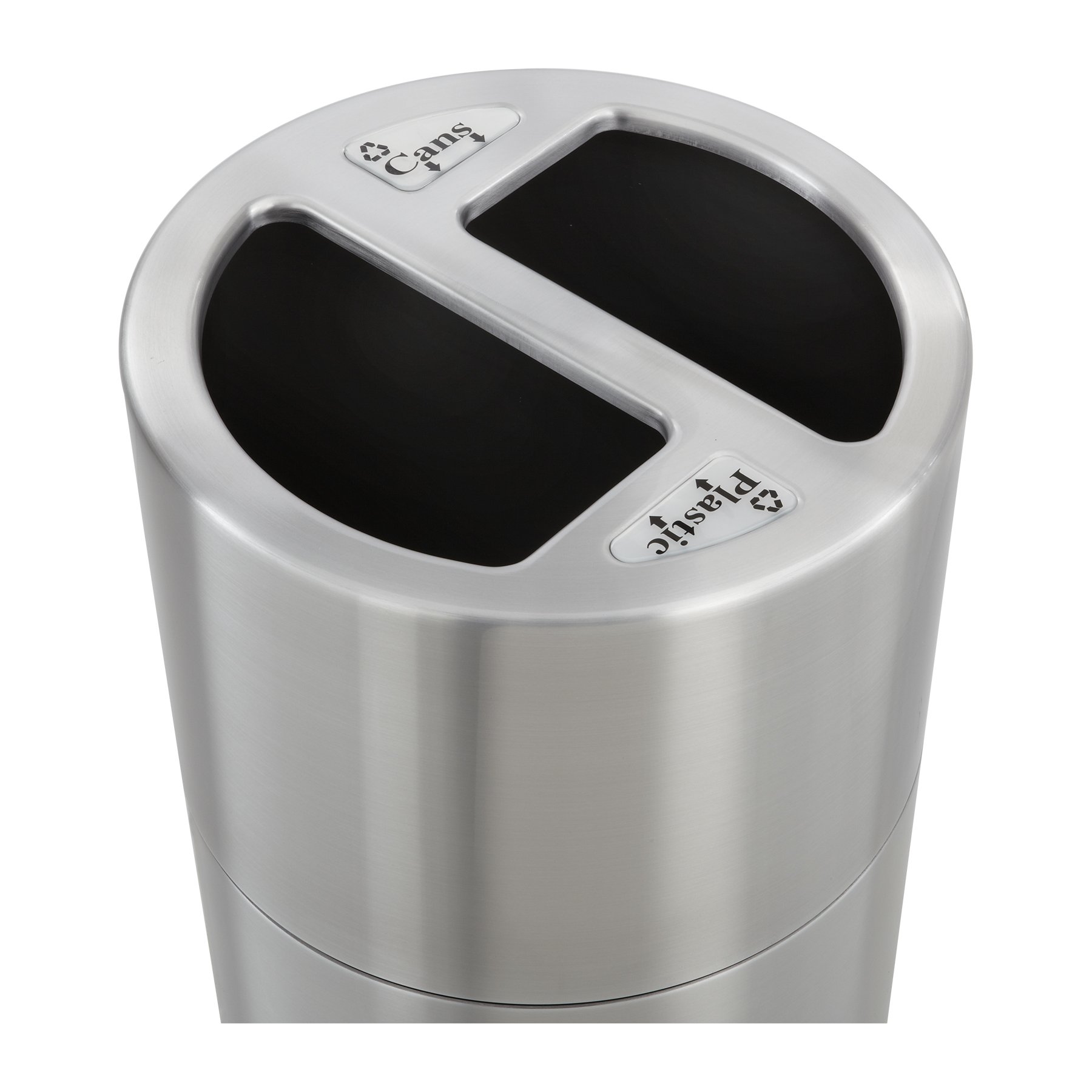 Safco 30 Gallon Stainless Steel Trash Can & Recycling Bin Combo - Modern Silver Kitchen Waste Bin for Indoor Use | Perfect for Home, Office & Restaurant Waste Management