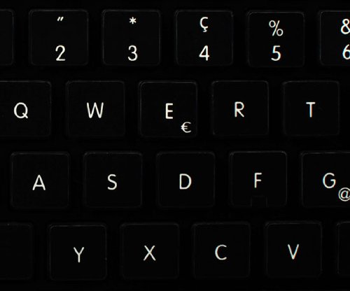 4Keyboard MAC NS Swiss Non-Transparent Keyboard Stickers - Black Background for MacBook, iMac, Mac Pro (Compatible with Desktop, Laptop & Notebook) - Perfect for Typing, Coding & Office Work