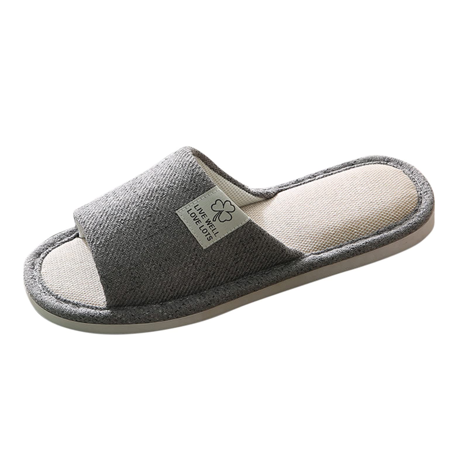 Johtae Unisex Summer Slippers - Non-Slip Open Toe House Slides for Men & Women - Comfortable Indoor Spa & Household Floor Shoes for Relaxation at Home