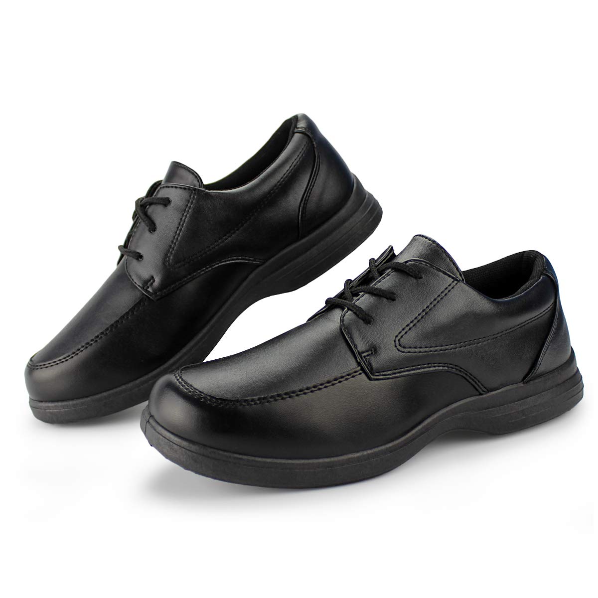 Hawkwell Boys' School Uniform Dress Shoes for Kids - Comfortable & Stylish Oxford Shoes for Little & Big Kids - Perfect for School, Church, and Formal Events
