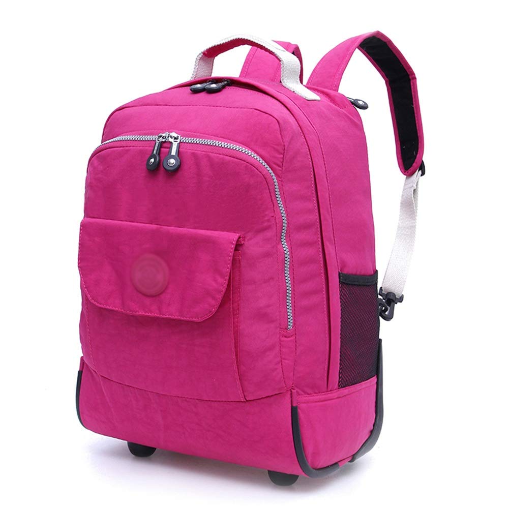 Lightweight Expandable 18-inch Spinner Suitcase - Rose Red Travel Trolley with Double Wheels for Airplane Carry-on & Check-in Luggage | Perfect for Business Trips, Weekend Getaways & Family Vacations