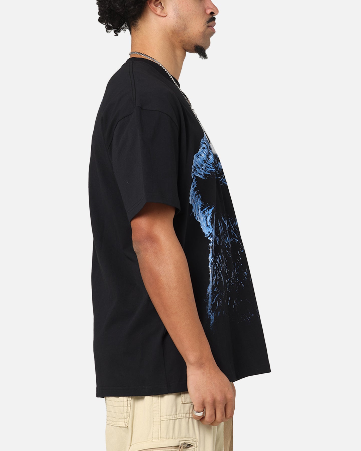 American Thrift X Sesame Street Cookie Monster Graphic Heavy Cotton T-Shirt Black | Casual Wear & Street Fashion