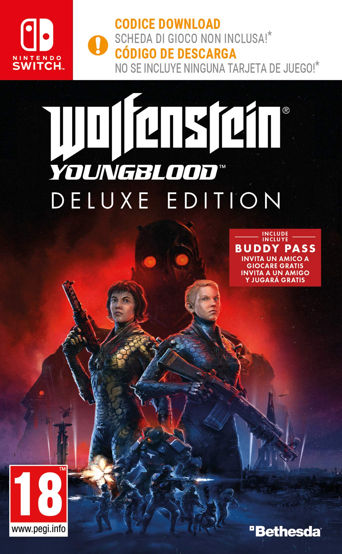 Wolfenstein Youngblood Deluxe Edition for Nintendo Switch - Action Adventure Game with Co-op Mode | Perfect for Gaming Parties & Family Fun Nights