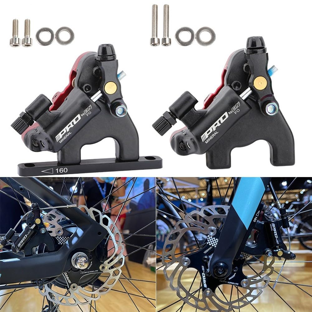 Flat Mount Disc Brake Caliper - Mechanical to Hydraulic Conversion for Road Bikes, Mountain Bikes, E-Bikes & Electric Bikes (Front & Rear) | Perfect for Commuting, Trail Riding & Urban Cycling