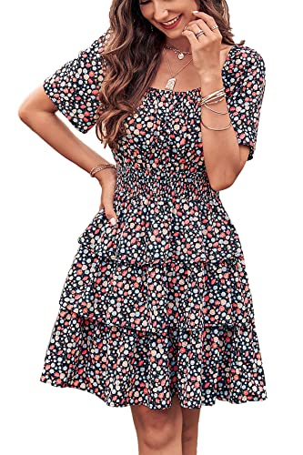 Floral Black Red