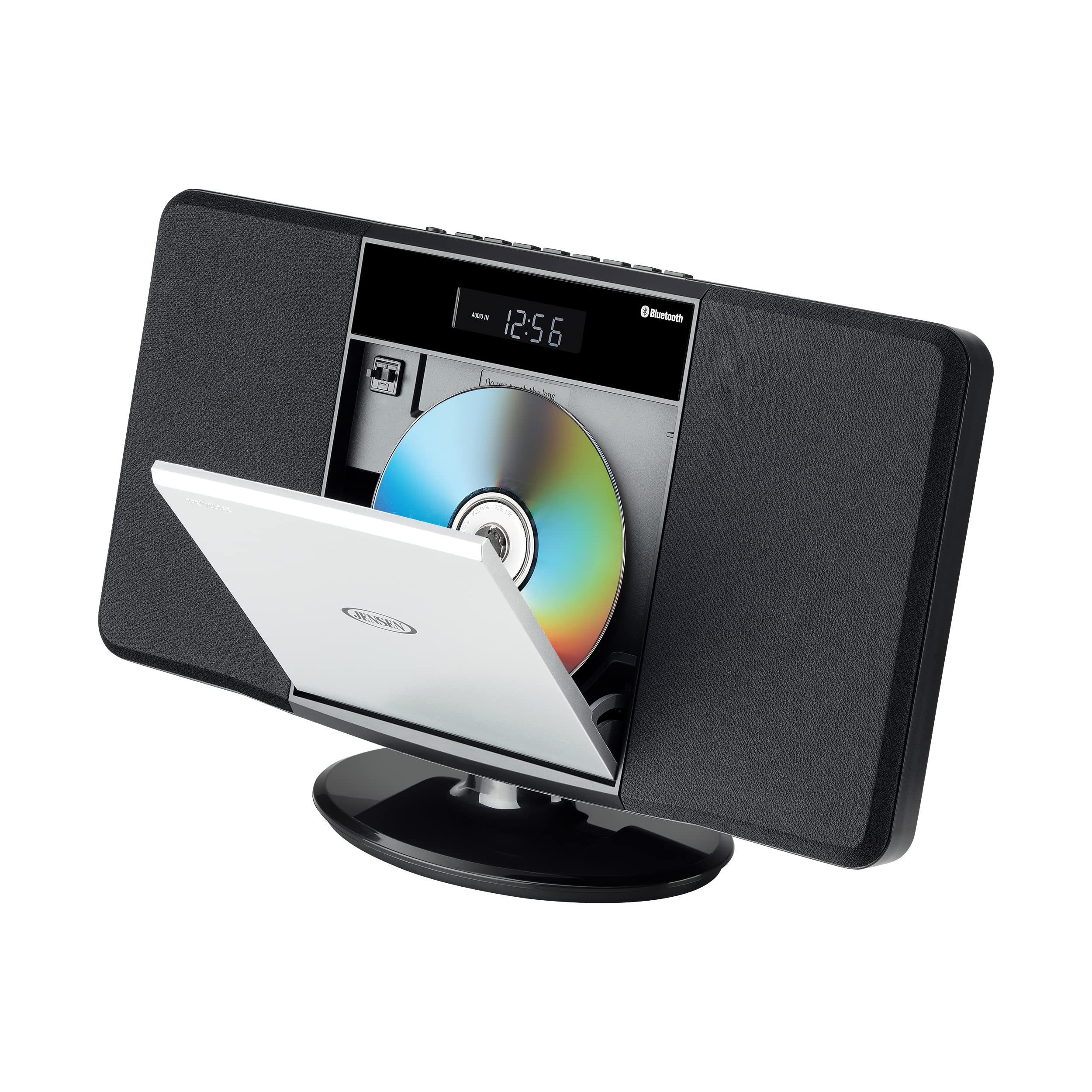 Jensen JBS-300 Modern Bluetooth Stereo Music System with CD/MP3/WMA Player, Wireless Streaming & USB Port | Digital AM/FM Stereo with Remote | Perfect for Home, Office & Party Entertainment