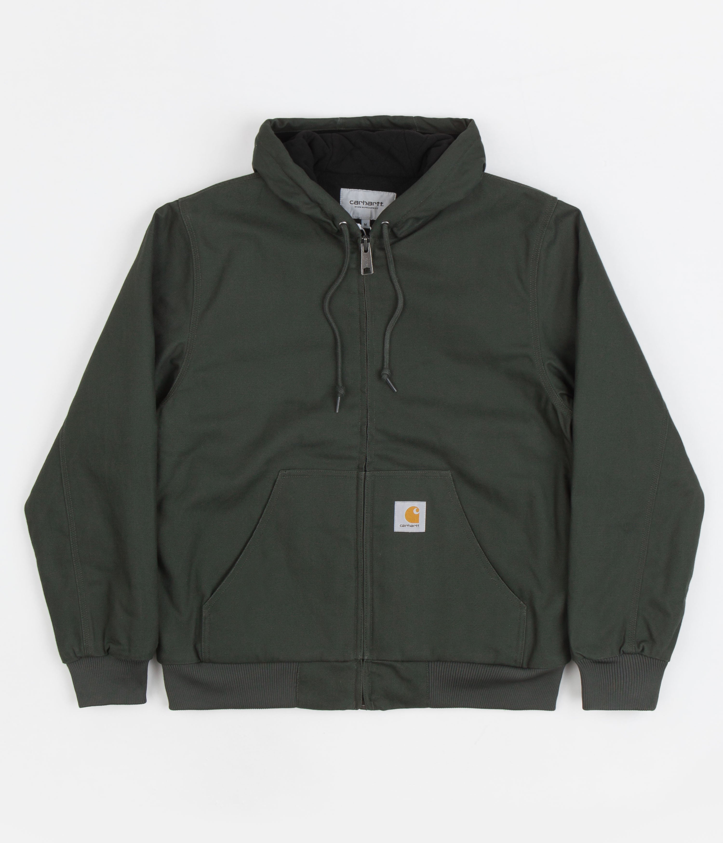 Carhartt Men's Active Organic Jacket - Lightweight Water-Resistant Workwear for Outdoor & Construction - Boxwood Green - Perfect for Hiking, Camping & Daily Wear