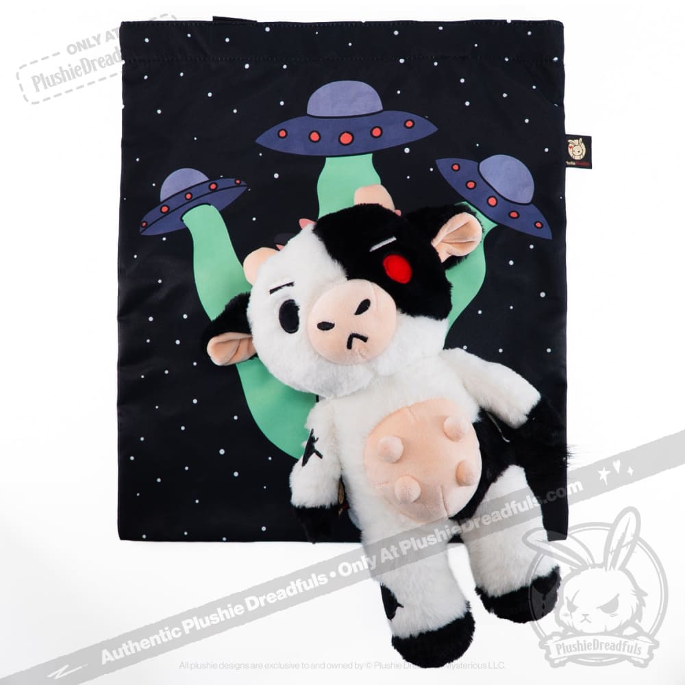 Plushie Dreadfuls Mad Cow Plush Stuffed Animal - Soft Cuddly Toy for Kids, Unique Gift for Horror Fans, Perfect for Halloween Decor & Movie Nights