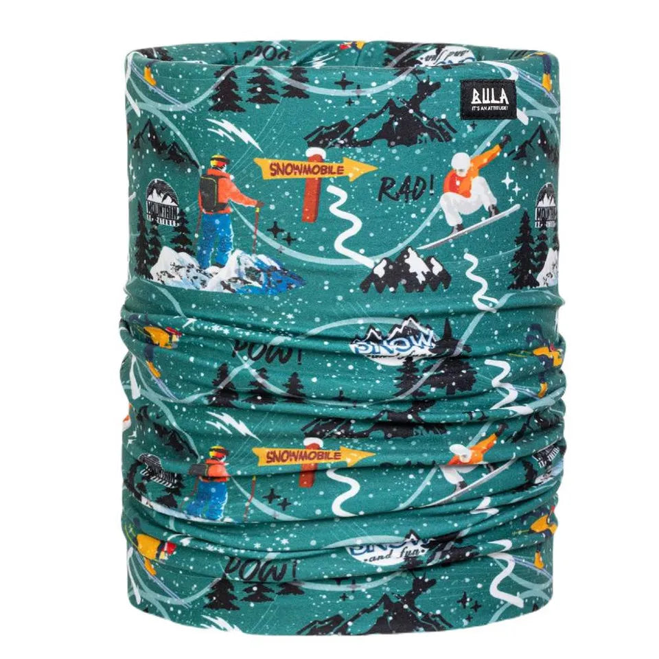 Bula Junior Therma Comfort Double Neck Tube Scarf - Warm Fleece Lined Neck Gaiter for Kids - Perfect for Winter Sports, Skiing, and Outdoor Activities