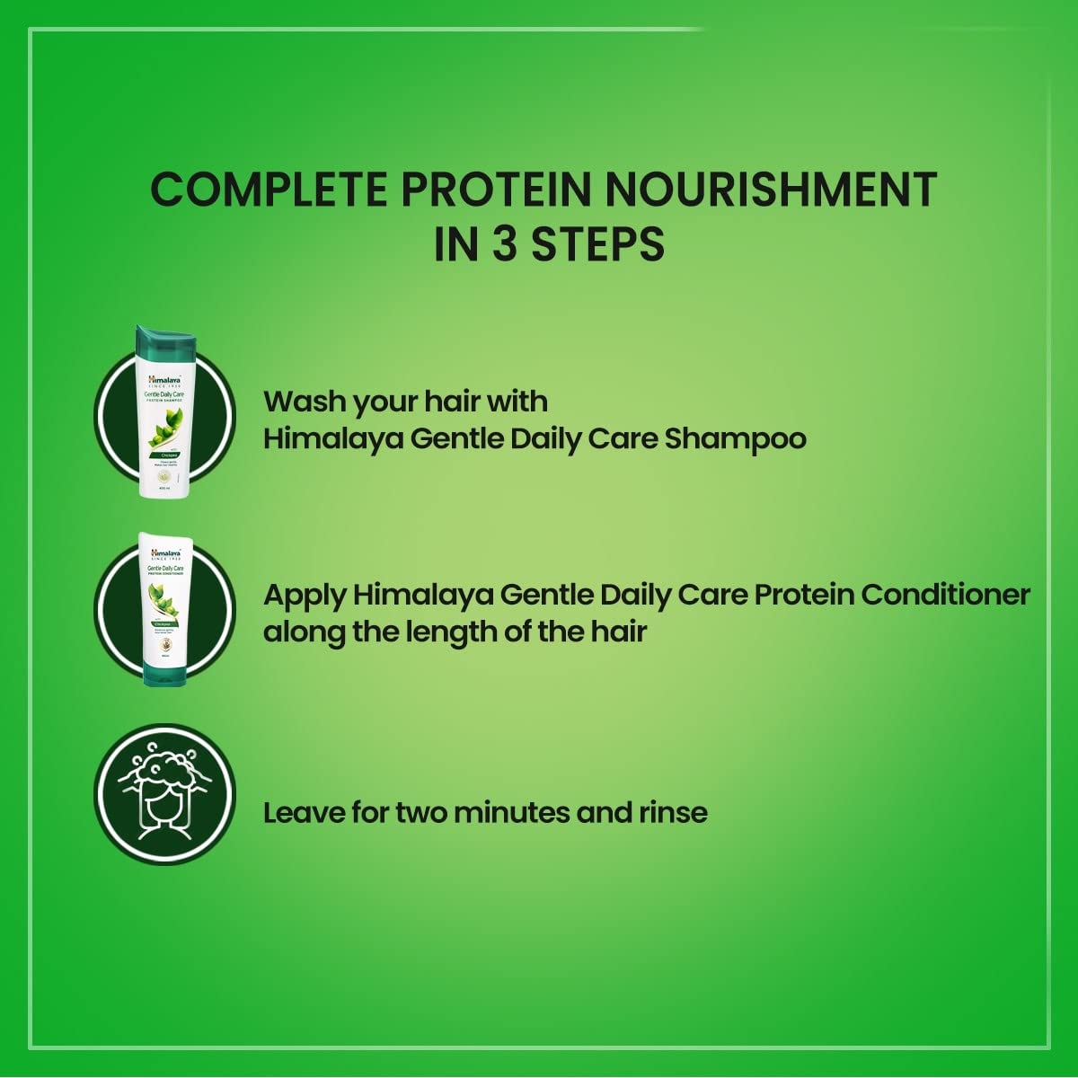 Himalaya Gentle Daily Care Protein Conditioner for Detangled & Silky Smooth Hair | Nourishing Dry Hair Treatment with China Rose, Lotus, Chickpea & Oats | Mild Daily Use Conditioner for Women & Men | 100ml | Perfect for Home, Travel & Salon Use