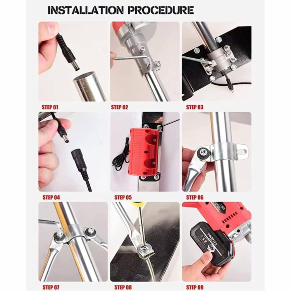 FENGSSLL Battery-Powered Concrete Vibrating Screed - Professional Concrete Finishing & Leveling Tool for Driveways, Patios & Floors