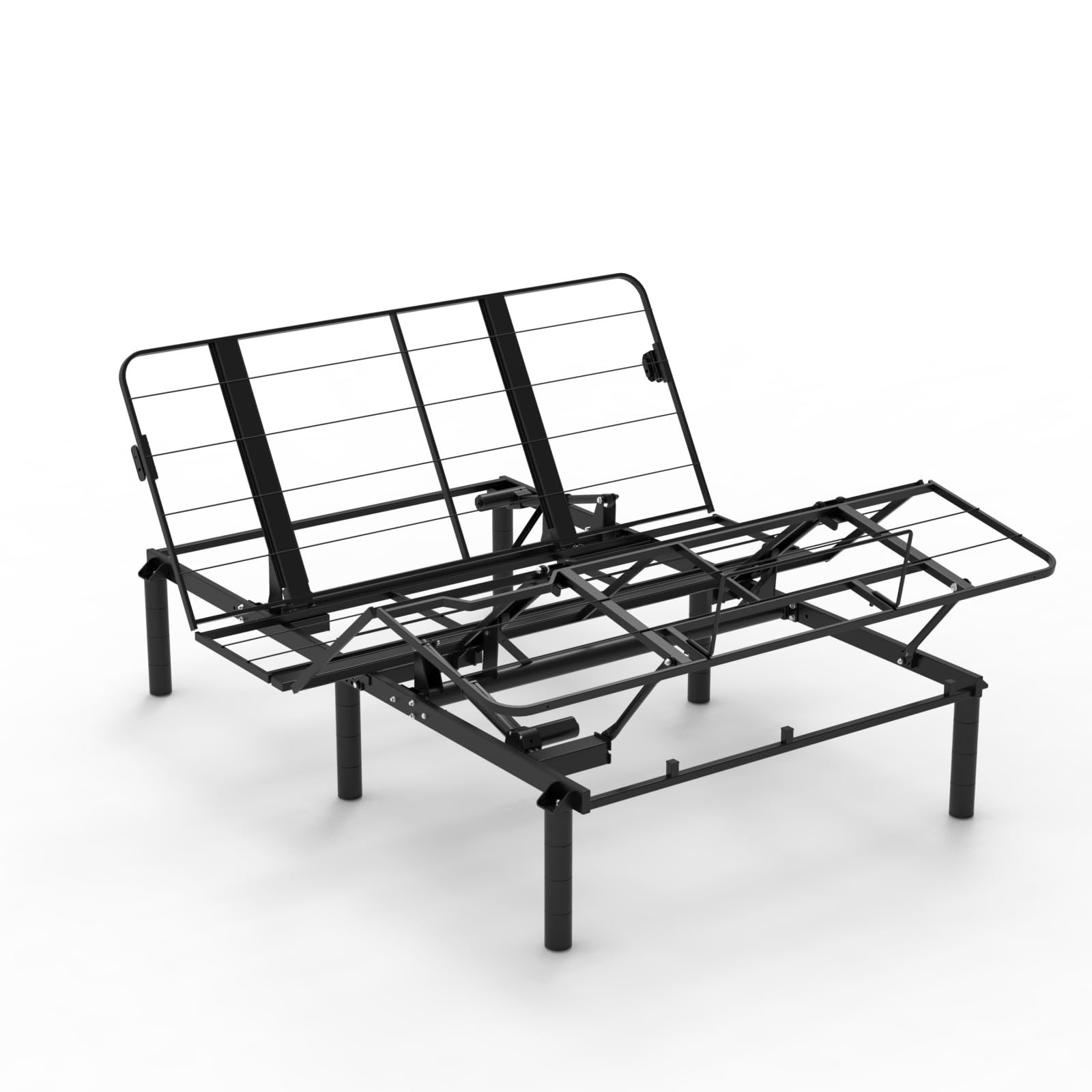 Queen Size Adjustable Bed Frame with Dual USB Ports & Quiet Motor - Electric Adjustable Base with Memory Remote, Black - Perfect for Home, Office, or Guest Room Comfort