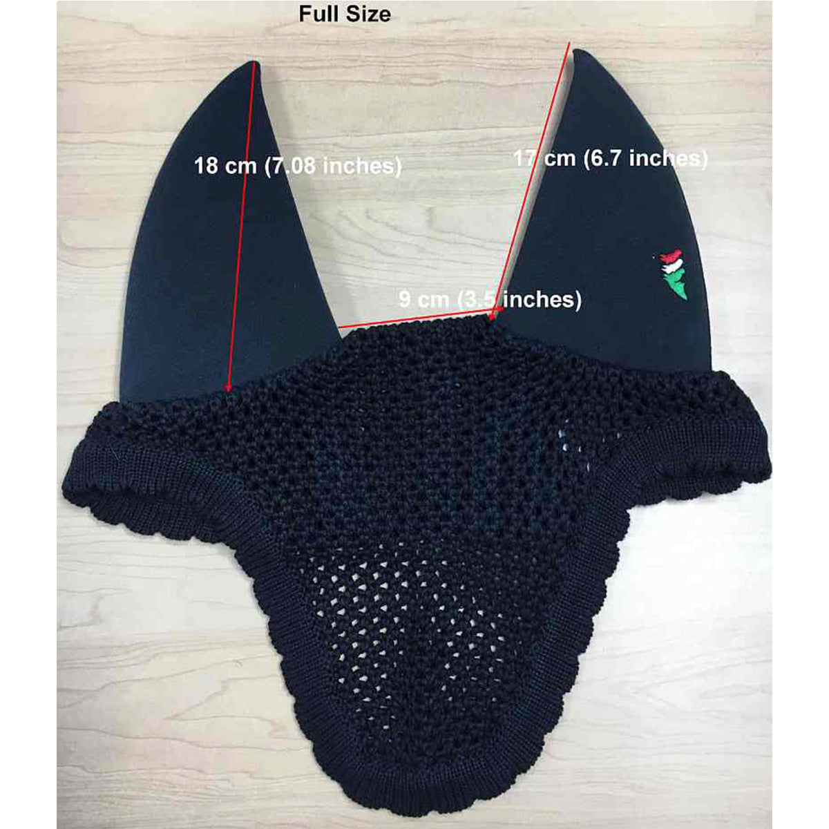 Equiline Soundless Ear Net for Horses - Noiseless Fly Protection for Training & Riding - Comfortable & Breathable Mesh Design