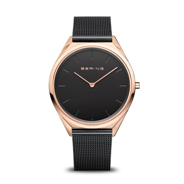 Bering 17039 166 Ultra Slim Stainless Steel Mesh Strap Unisex Watch - Minimalist Design for Men & Women - Perfect for Office, Business Meetings & Formal Occasions