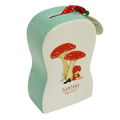 Santoro London Poppi Loves Catching Leaves Money Bank - Cute Piggy Bank for Kids Savings, Birthday Gifts & Home Decor