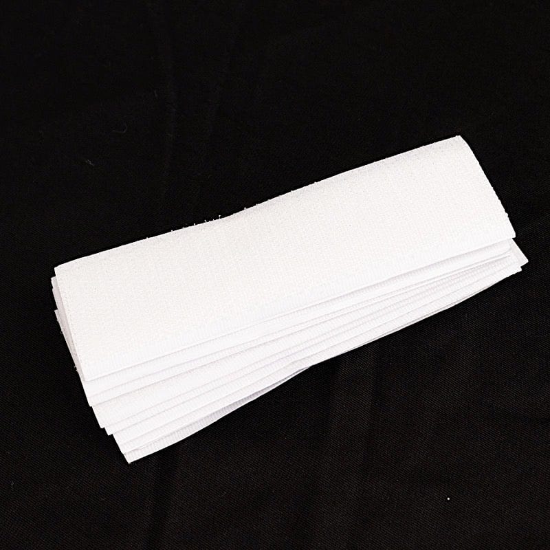10 Pack White Double Sided DIY Table Skirt Closure Tapes - Perfect for Party Decorations, Wedding Events, and Banquet Table Coverings