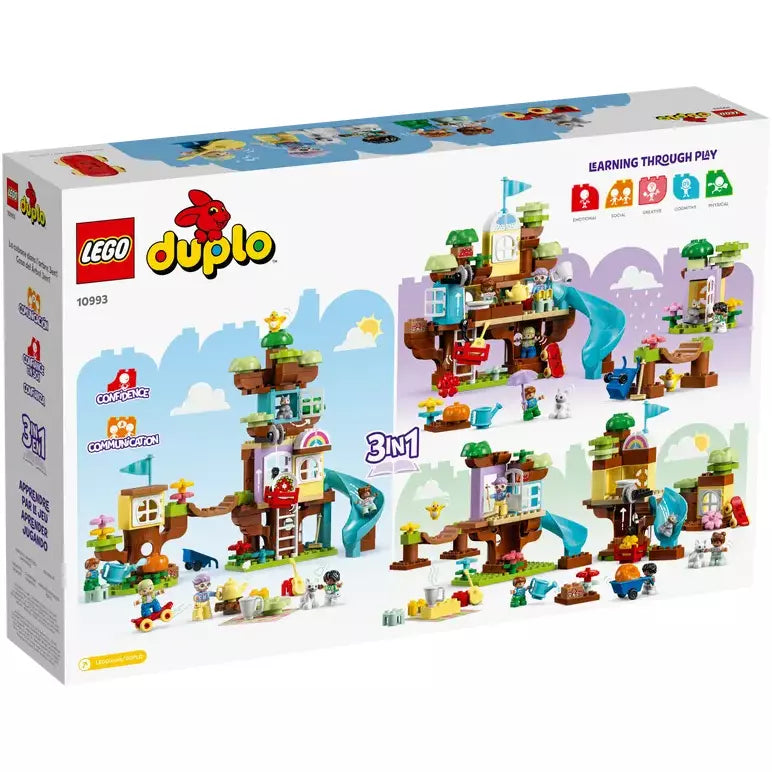 LEGO DUPLO 3-in-1 Creative Treehouse Building Toy Set 10993 - Fun Educational Construction Playset for Toddlers & Preschoolers - Perfect for Indoor Playtime & Birthday Gifts
