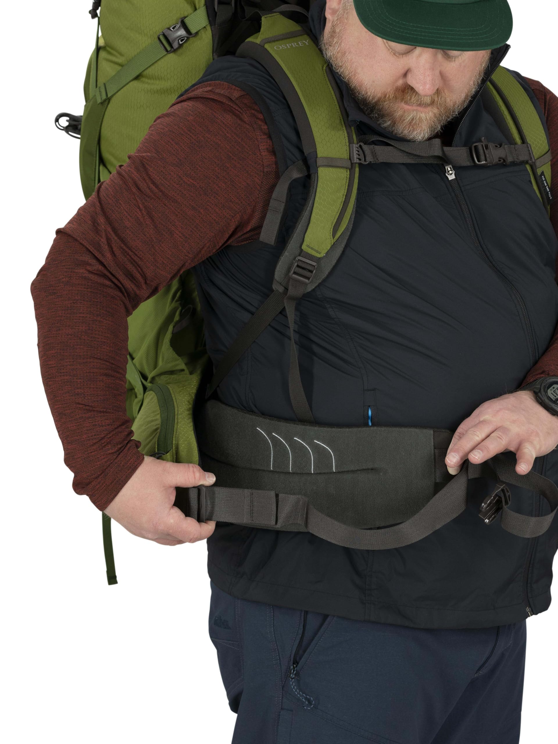 Osprey Aether 65L Men's Hiking Backpack - Lightweight Travel & Trekking Pack for Outdoor Adventures, Garlic Mustard Green, S/M Size with Extended Fit | Perfect for Camping, Backpacking & Multi-Day Trips