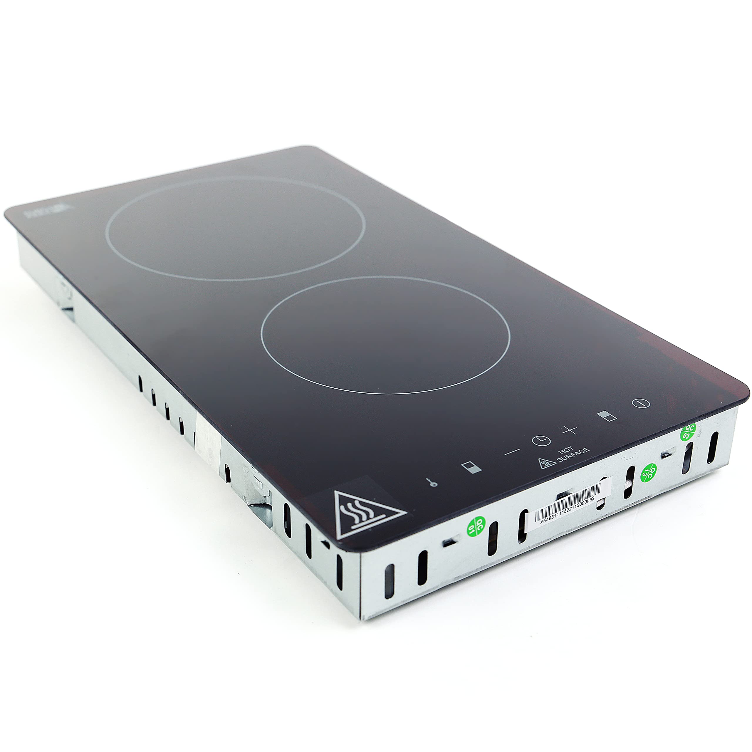 Avanti BCT115J1B-IS 2600-Watt Portable Electric Cooktop - Dual Burner Induction Stove with 9 Power Settings, Touch Controls & Timer - Easy-Clean Glass Surface, Safety Switch - Perfect for Dorms, RVs & Small Kitchens