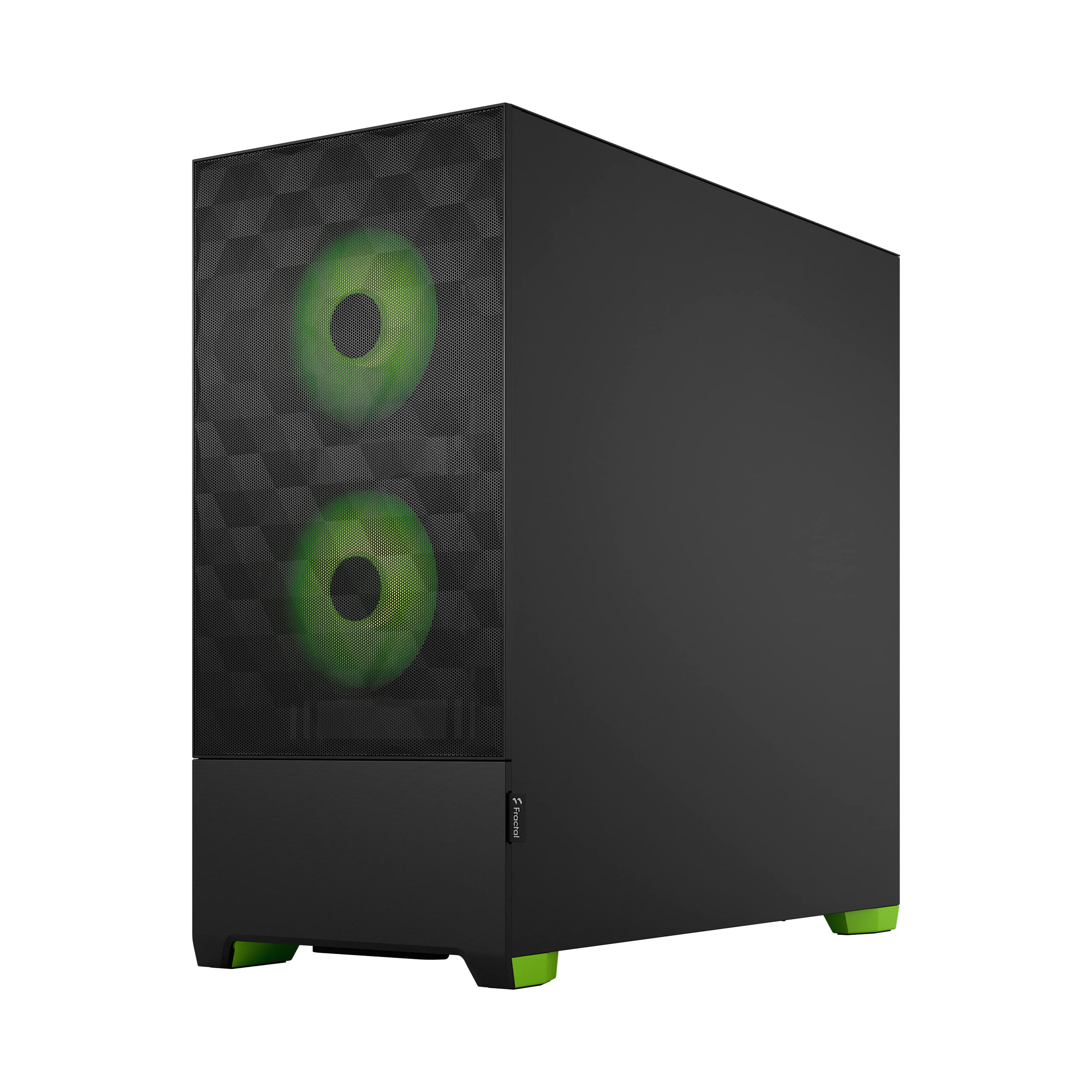 Fractal Design Pop Air RGB Green ATX Mid Tower PC Case - Tempered Glass Side Panel, Honeycomb Mesh Front, 3x 120mm RGB Fans Included - High Airflow Gaming Computer Case for Streaming & Esports