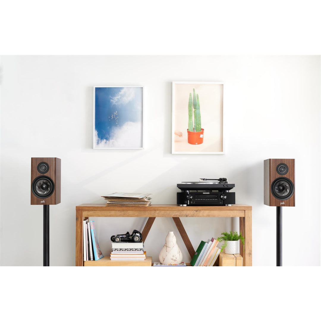 Polk Reserve R100 Bookshelf Speakers (Pair) - Premium Hi-Fi Audio for Home Theater & Music Listening - Perfect for Living Room, Office & Studio Use