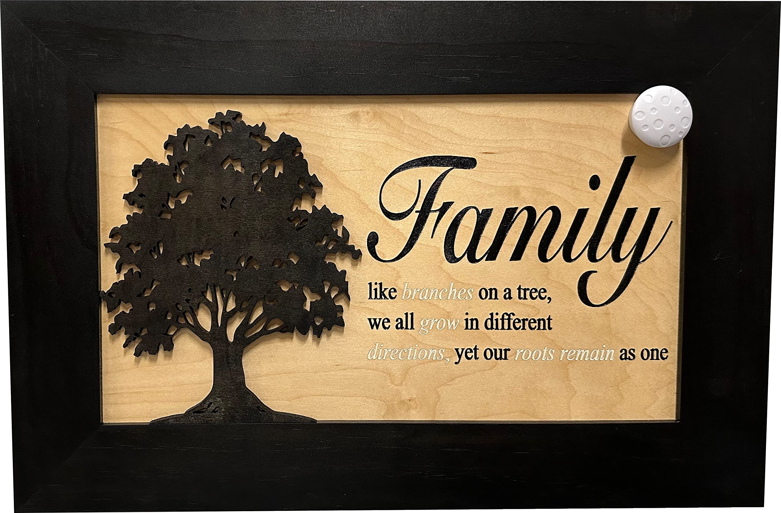 Bellewood Designs Hidden Gun Storage Cabinet with Family Branches - Secure Firearm Safe for Home, Office & RV - Black Concealed Weapon Storage for Safety & Organization