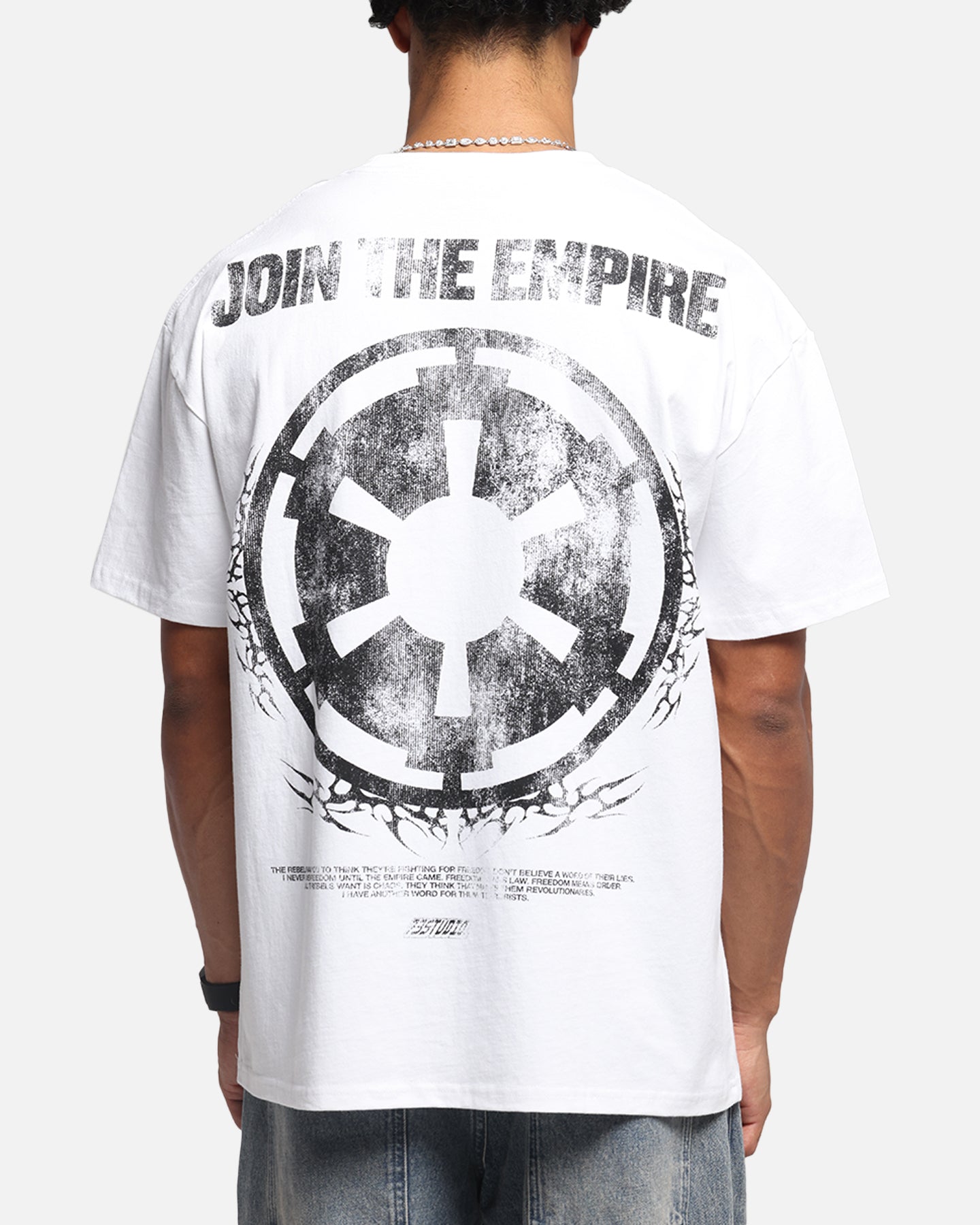 73 Studio Star Wars Join The Empire Vintage T-Shirt - White Cotton Graphic Tee for Men, Women - Perfect for Cosplay, Comic Con & Star Wars Fans