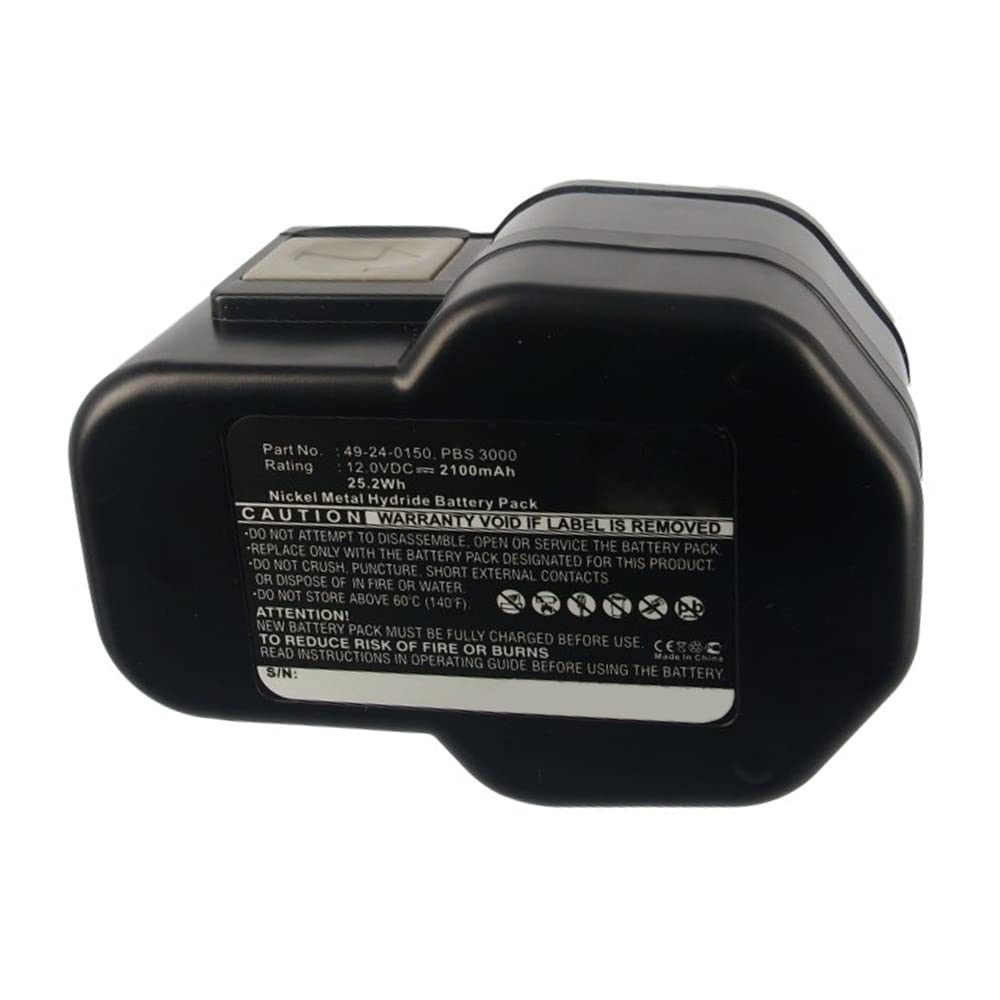 Synergy Digital Milwaukee PBS 3000 Replacement Battery - 12V 2100mAh Ni-MH High Capacity Power Tool Battery for Milwaukee Tools | Perfect for Drilling, Sawing & Construction Projects