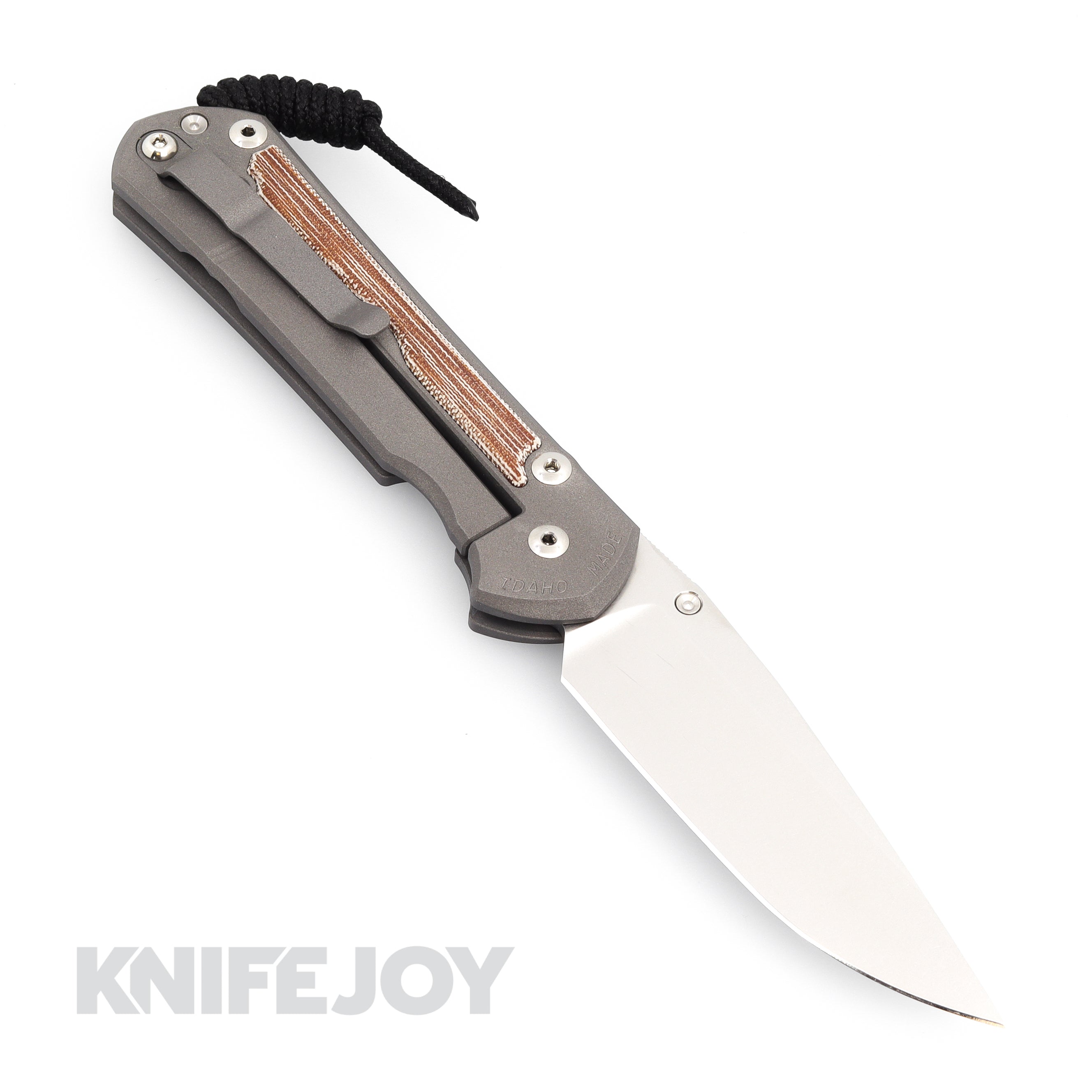 Chris Reeve Knives Large Sebenza 31 Folding Knife - MagnaCut Drop Point Blade with Natural Canvas Micarta Inlay & Titanium Handles | Premium EDC Pocket Knife for Outdoor, Camping, Hunting